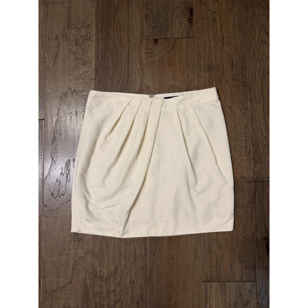 Gap Womens Cream Ivory‎ Draped Tulip Mini Skirt Size 6 Pleated Modal Blend Solid